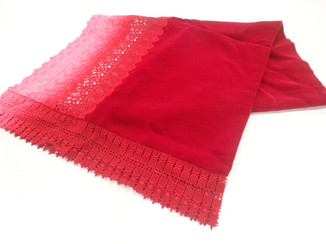 ビロードレース花模様ショール